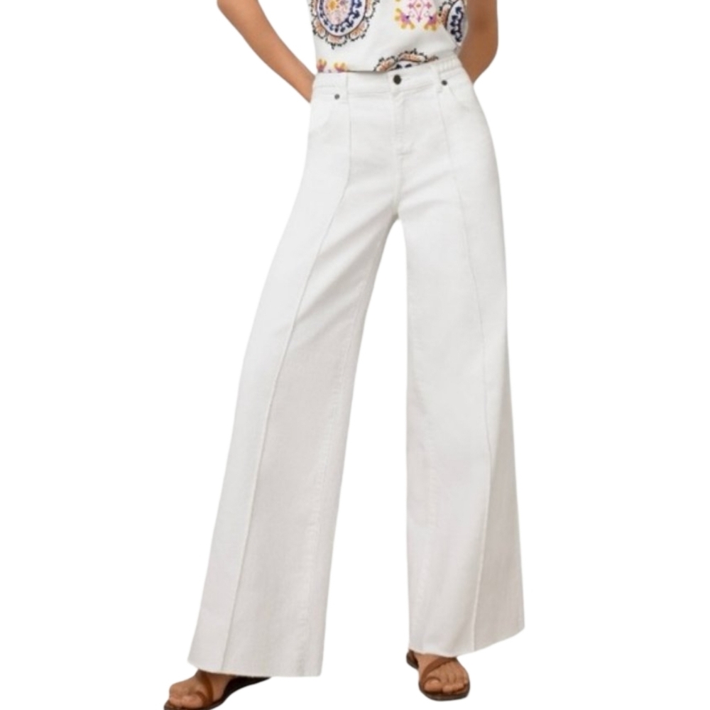 Johnny Was Braided Extra Wide Flare Leg Jeans Size 28